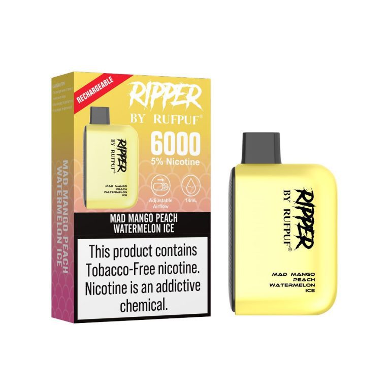Ripper Mad Mango Peach Watermelon Ice disposable