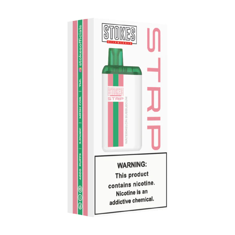STOKES STRIP WATERMELON BUBBLEGUM DISPOSABLE VAPE