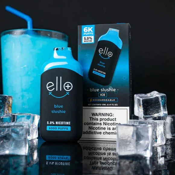 BLVK ELLO PLUS DISPOSABLE BLUE SLUSHIE ICE - 6000 PUFFS