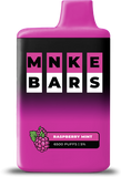 MNKE BARS RASPBERRY MINT DISPOSABLE -  6500 PUFFS